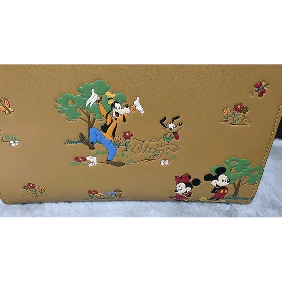 COACH X DISNEY ROGUE 25 MICKEY MOUSE & FRIENDS BAG *PLUS WALLET -HONEY BROWN NWT - Picture 6 of 16